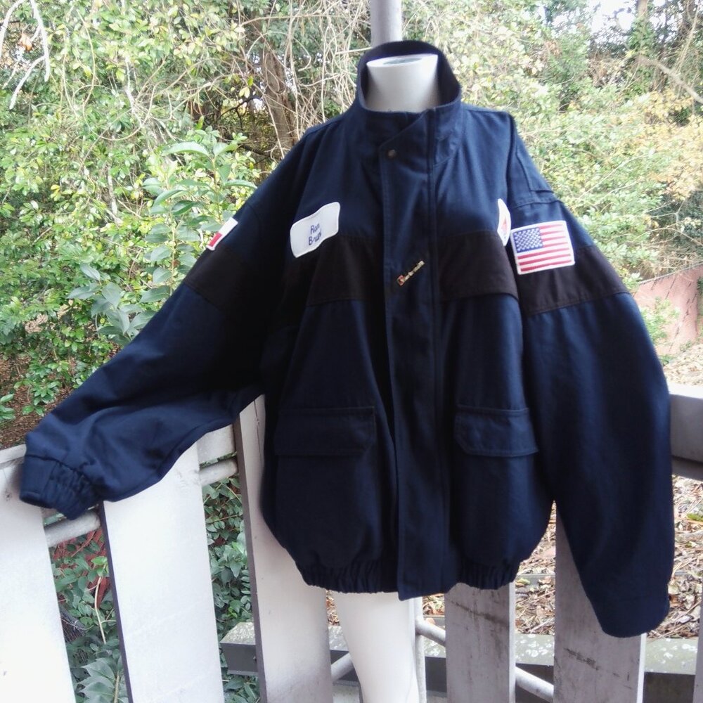 Retro Citgo Mechanic Bomber Patch Utility Jacket